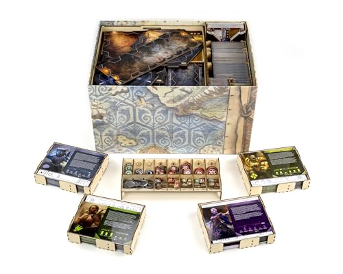 Gaming Trunk Wooden Organizer for Gloomhaven 2nd Edition. Gloom Tavern Insert