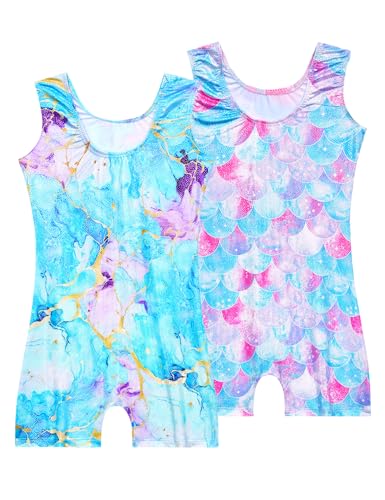 Image of 2 Pack Leotard for Girls Gymnastics Sparkly Sleeveless Unitards