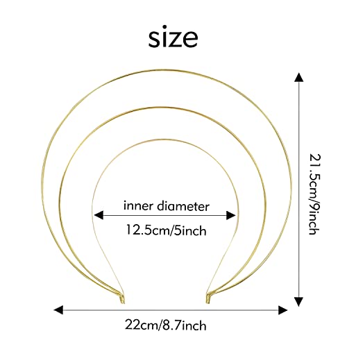 Gold Metal Queen Goddess Angel Halo Crown Headband Hairbands Tiara Hair Hoops Diy Craft Bands Headpieces Party Cosplay Costume Hair Accessories (6 Pack Of 3 Layer) #TOP4