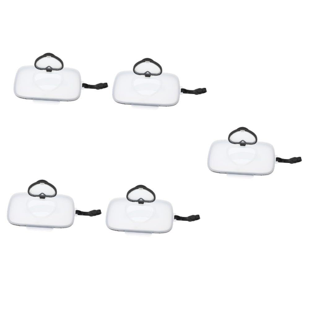 5pièces Distributeur De Lingettes Reutilisable Boîte De Lingettes Portable Pour Voyage Récipient Rechargeable Humides Accessoire Pratique Pour Bébés