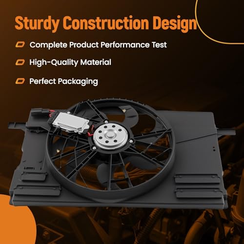 Image of maXpeedingrods Engine Radiator Cooling Fan Assembly fits for Volvo C30 2008-2013, C70 2006-2013, S40 2005-2010, V50 2005-2011, 621274 622090 31261988