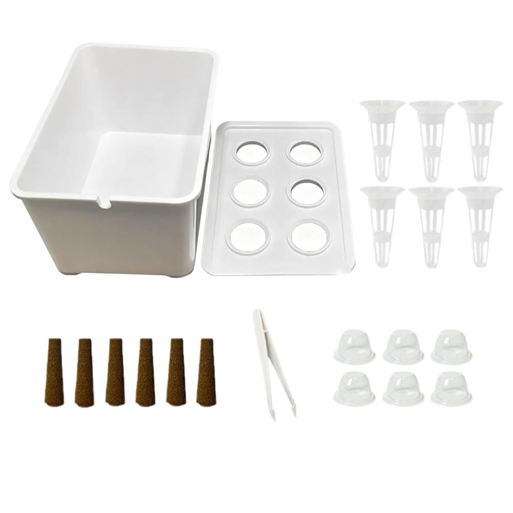 Littimoon Hydroponic Planting Kit Complete Set Household Gardening Indoor Hydroponics Planting Seedling Kit for Lettuce Flowers