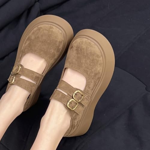 Women Penny Loafers Casual Hollow Out Slip On Chunky Platform Loafers Work Shopping Travel Shoes (Yellow,8.5)4