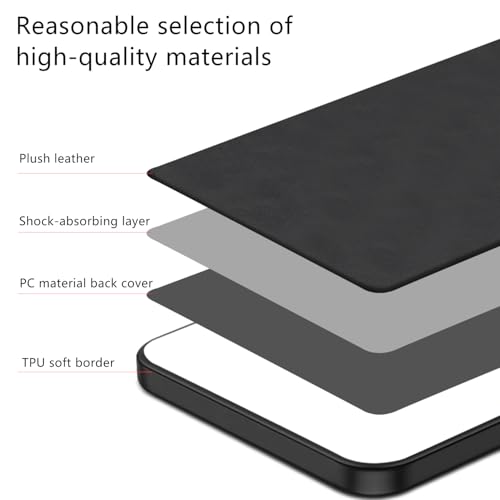 Coque iPhone 15 en daim PU noir | Protection élégante et légère de luxe