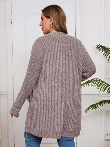 Image of BELAROI Women Plus Size Cardigan Sweater Fall Outfit
