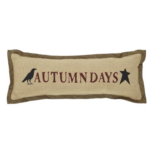 VHC-Brands-Raven-Harvest-Autumn-Days-Pillow-5×15-Decorative-Fall-Throw-Pillow-Primitive-Decor-for-Fall-and-Thanksgiving VHC Brands Raven Harvest Autumn Days Pillow 5×15 Decorative Fall Throw Pillow Primitive Decor for Fall and Thanksgiving