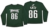 NFL Youth's Philadelphia Eagles Zach Ertz Long Sleeve Mainliner Tee, Green Medium (10-12)