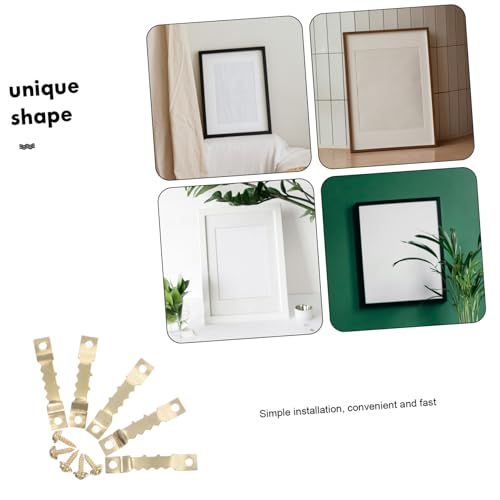 Image of Cabilock 1 Set Sawtooth Picture Hangers with Screws Concealed Hook Design for Easy Installation Multiuse Hardware for Hanging Frames Photos Clocks and Tools Rvs and Trucks