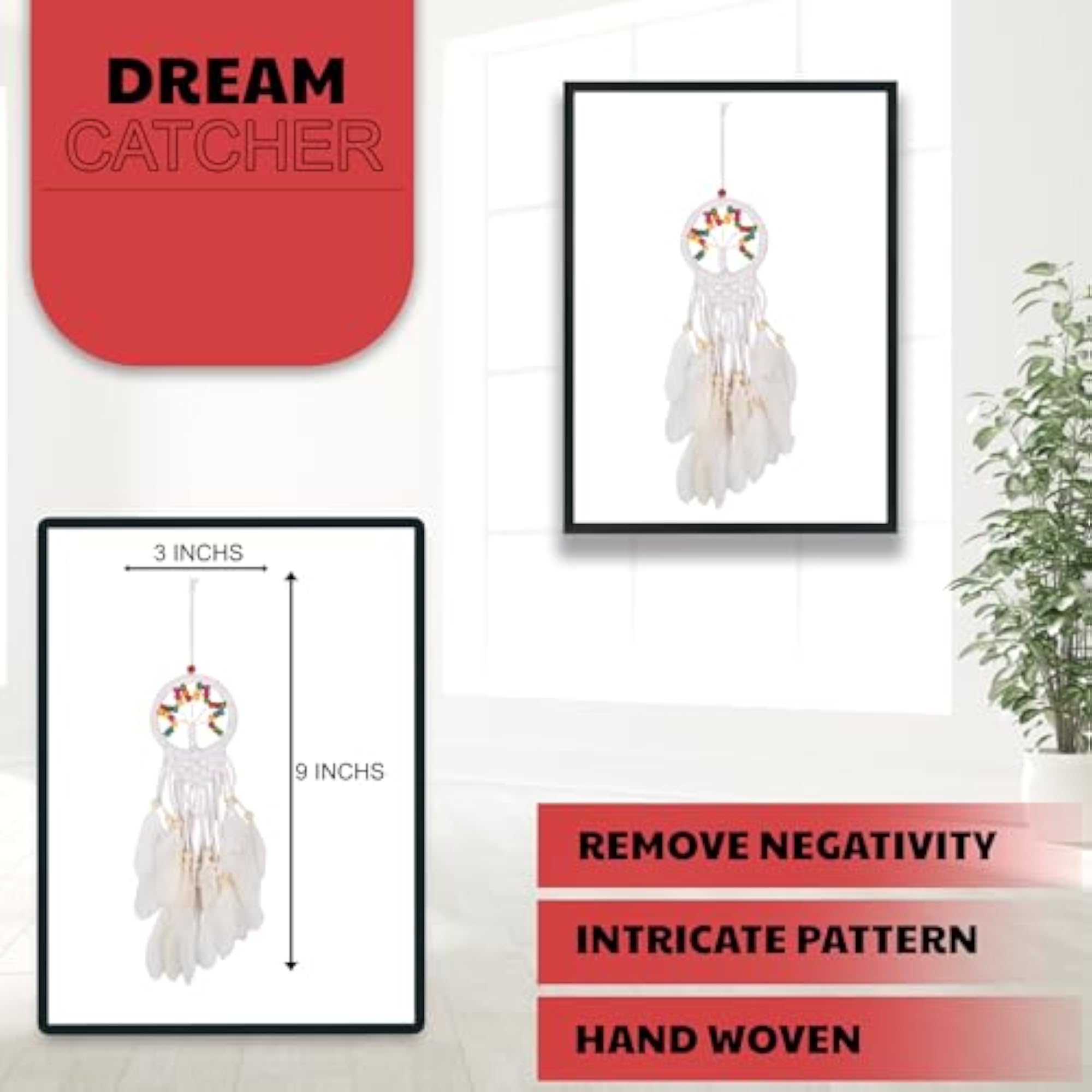 Handcrafted Tree Dream Catcher for Car Interior Decor