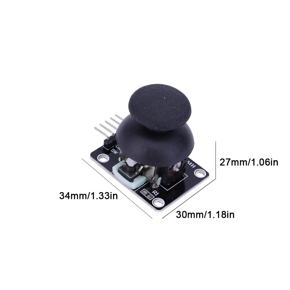 Capteur de tige de contrôle de jeu à double axe 5 V Module de dérivation du joystick 2,54 mm Capteur à levier de contrôle KY-02
