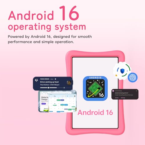 Image of SVITOO Kids Tablet 10 Inch, Android Tablets Toddler Tablet with Parental Controls, 20GB Ram 64GB ROM 1TB Expandable, Dual Camera, 6000mah WiFi 6, Shockproof Eva Case Pink