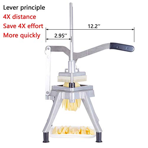 Tuntrol Commercial Second Generation Vegetable Dicer, 1/4" Stainless Steel Blade Quick Slicer Machine Easy Chopper For Onion Tomato Pepper Mushrooms (1/4" Blade) #TOP5