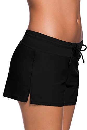 Women Beach Board Shorts Boy Short Pants Plus Size Tankini Bottom Swimwear Short3