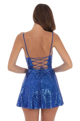 Sequin Homecoming Dress Short Prom Dress for Teens A-Line Formal Cocktail Gowns BOF223