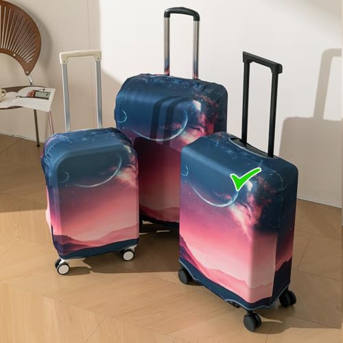 Image of HOKIPO 220gsm Durable and Washable Suitcase Covers for Trolley Suitcase, Medium (21-22inch) - Moonlit Horizon (AR-6344-D10)