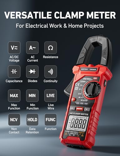 Image of AstroAI Electrical Test Kit ETK3, 2000 Counts Digital Clamp Meter & Non-Contact Voltage Tester Pen & GFCI Outlet Tester, for Home & Professional Use