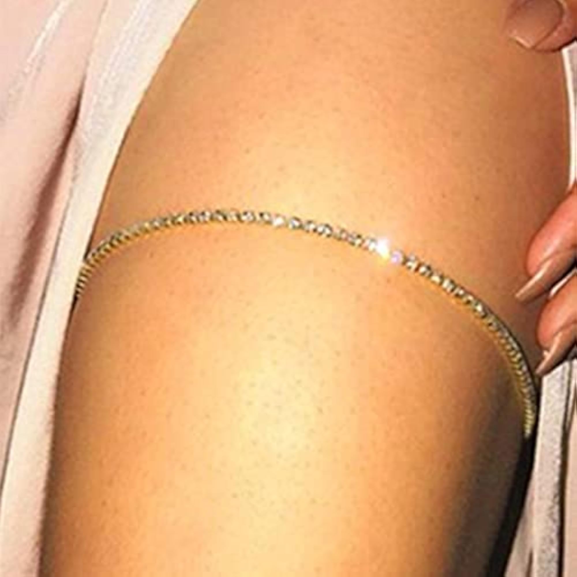 Premium Boho Rhinestone Leg Chain for Women