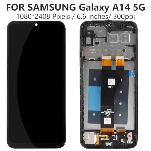 for Samsung Galaxy A14 5G - Screen Replacement LCD Full Assembly Kit with Frame - Galaxy A14 5G Display Digitizer Touch - Compatible with SM-A146, SM-A146U, SM-A146U1, SM-A146U1/DS (US Version) by A-MIND - Image 2