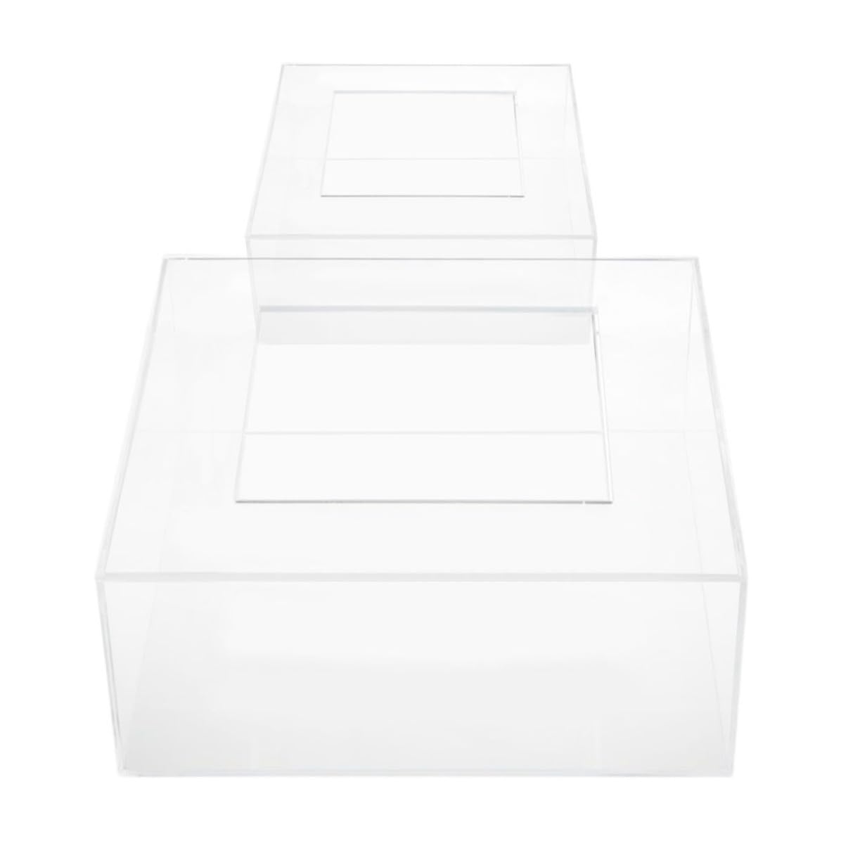Garneck Acryl Kuchenfüllständer 2 Stück Transparent Quadratisch