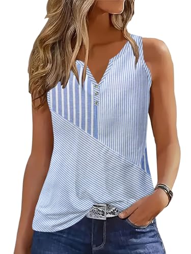 Disamer Tank Tops for Women 2026 Summer Casual Button Down