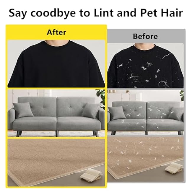 Upgraded Pet Hair Removal Gloves for Cats & Dogs, Five-Finger Electrostatic Reusable Magic Brush for Effortless Pet Hair Remover Tool on Carpet, Clothing, Laundry, Couch, Car Seat-2FPgofKc