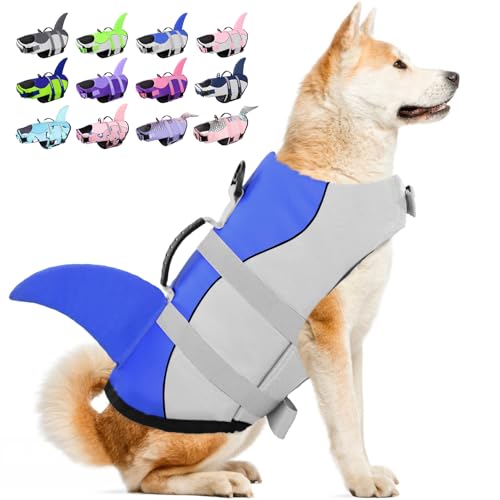 Dog Life Jackets, Ripstop Pet Floatation Life Vest...