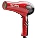KISS 1875 Watt Pro Tourmaline Ceramic Hair Dryer, Styling Edition, 3 Heat Settings, 2 Speed Settings, Cool Shot Button, 7 Blow Dryer Accessories Included, 2-Year Warranty - Red