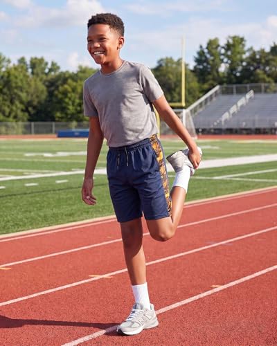 Image of 5 Pack Boys' Mesh Athletic Shorts Basketball Kids Soccer Sports Pockets