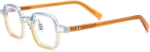 HEPIDEM Gafas de acetato en polvo para hombre gafas cuadradas vintage para mujer gafas ópticas