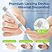 AUVON Lancing Device with Less Pain Design, Blood Sample Pen and Twist Top 100pcs 30 Gauge Lancets for Blood Sugar Level Monitoring