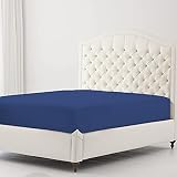 SW Swastha Linen King Fitted Bed Sheets 100% Organic Cotton, 400 Thread Count Fits Mattress Upto 17