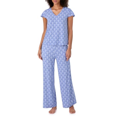 Image of Tommy Bahama Matching 2 Piece Short Sleeve Jersey Pajamas for Women Set