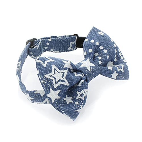 Printed Denim Adjustable Pre-Tied Bow Ties2