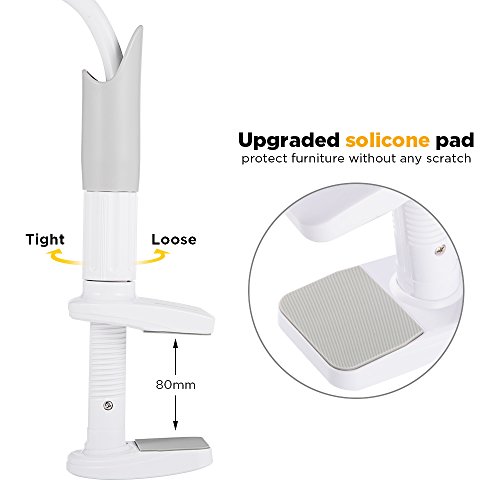 Gooseneck Tablet Holder, EasyAcc Tablet Stand 1M Flexible Arm Clip Tablet Mount for iPad Pro 10.5, iPad Mini 7.9, iPad Air 9.7, Galaxy Tabs, iPhone 12 SE 2020, Galaxy S20 A51 M31, More 4-10.6" Devices - Thumbnail 6