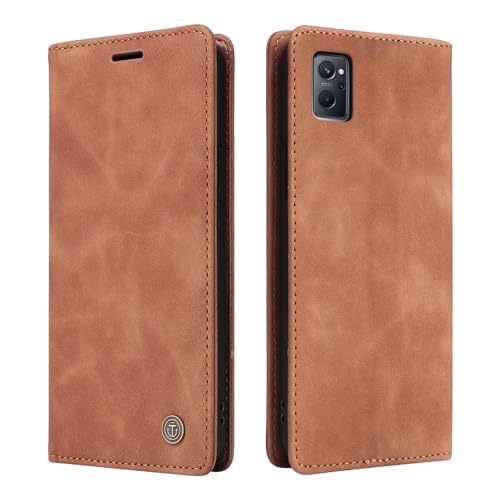 ���B���e�[�W���U�[ �Ή��@�� for Realme 9i 4G,�Ή��@�� for Oppo A96 / A76 / A36 / K10 4G �J�[�h�X���b�g �����|�P�b�g �}�O�l�b�g���J�� �X�^���h�@�\ Brown