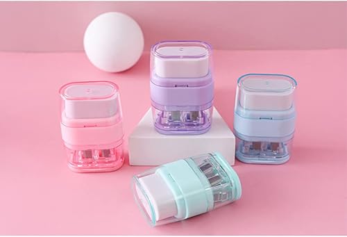 Miniatura 5 de 4 PCS Manual Pencil Sharpener with Eraser, Double Hole Multicolored Sharpener with Eraser Fun Stationery Back to School Supplies, Classroom Rewards,