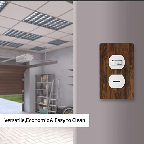 Guivupp Brown Wood Grain Electrical Outlet Cover Decorative Funny Wall Plate For Bedroom Kitchen Living Room Home Decor #TOP6
