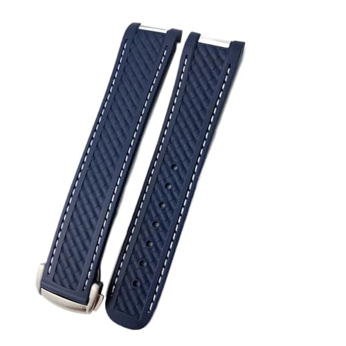 [VEł] 20mm o[VREHb`Xgbv IKΉ V[}X^[300 AT150 ANAe EgCg 8900 X`[obNEHb`oh uXbg(Blue-White Line,20mm Silver Buckle)