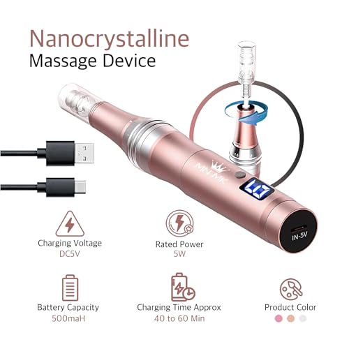 Image of MNMK Professional Microneedling Derma Pen for Face & Hair | Wireless Nano Skin Repair Device | Acne Scar Removal, Pore Tightening, Anti-Aging | Adjustable Speed & Depth | Home & Salon Use