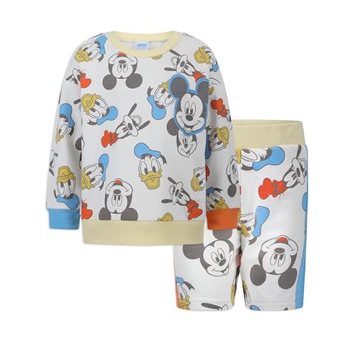 Image of Disney Mickey Mouse Boys Shirt and Shorts outfit Set 2 Piece Mickey and Friends for Toddlers and Little Kids