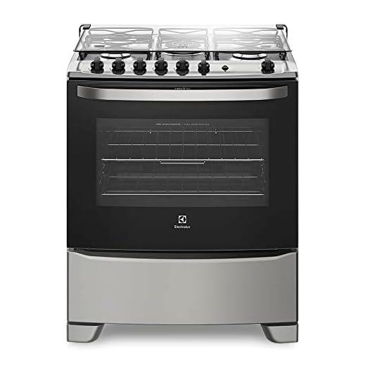 Fogão 5 Bocas Electrolux Prata Automático com Tripla Chama e Forno Easy to Clean (76USQ) Bivolt