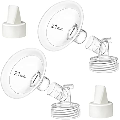 PumpMom-us 21mm Flanges Compatible with Spectra S2 Spectra S1 9 Plus Breastpumps Accessories, Replacement Breast Shield for Spectra Pump Parts and Spectra Flange Cover