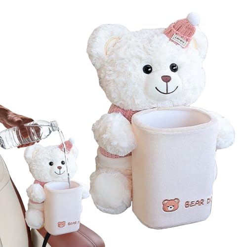 Cubo de basura para coche, organizador de peluche y papelera automotriz para reposabrazos de SUV
