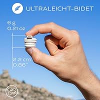 CuloClean Ultralight (6 g) tragbares Bidet für Toilette, Reisen, Backpacking, Wandern oder Camping – kompatibel mit den meisten Plastikflaschen. (Ultralight Desert, weißer Sand,1 Stück) – Ansicht 2