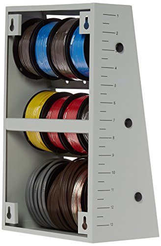 Kit de 12 carretes de alambre automotriz con rack de acero modelo 43111 miniatura 2