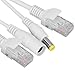 12V PoE Compatibility Adapter, Power Over Ethernet Passive POE Adapter Cable Splitter for Surveillance Camera(White)
