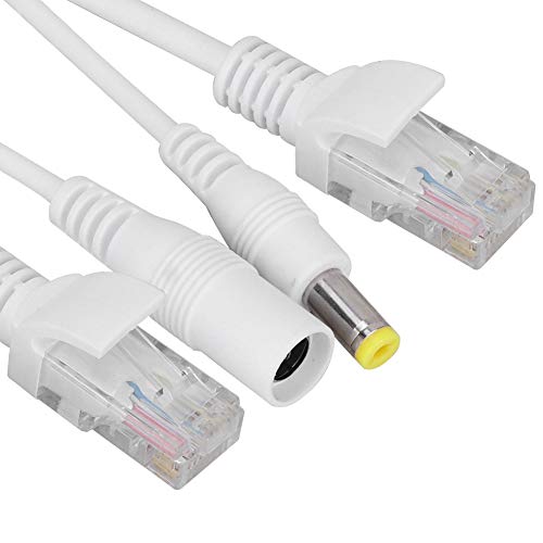 Passive POE Splitter ABS Plastic POE Injector POE Splitter Power for WLAN Switch (White) miniatura 2