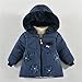 Kids Padded Coat Girls Winter Thick Warm Jacket Fashion Outerwear Windproof Thermal Insulated Cold (Navy, 4-5 Years)