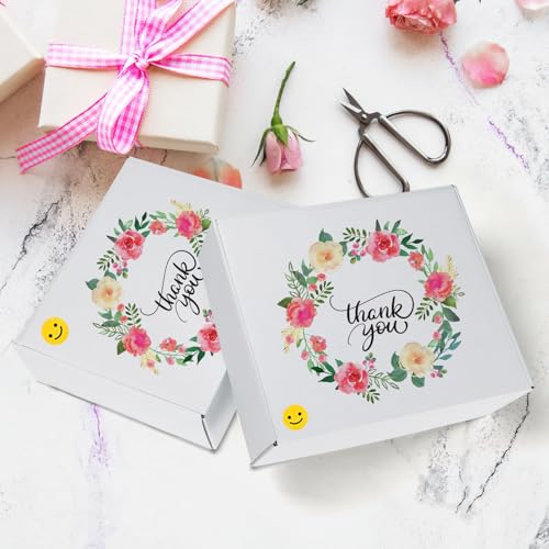 Image of RLAVBL 12x10x4 Shipping Boxes Set of 15, White Corrugated Cardboard Mailer Box for Packing, Mailing, Business