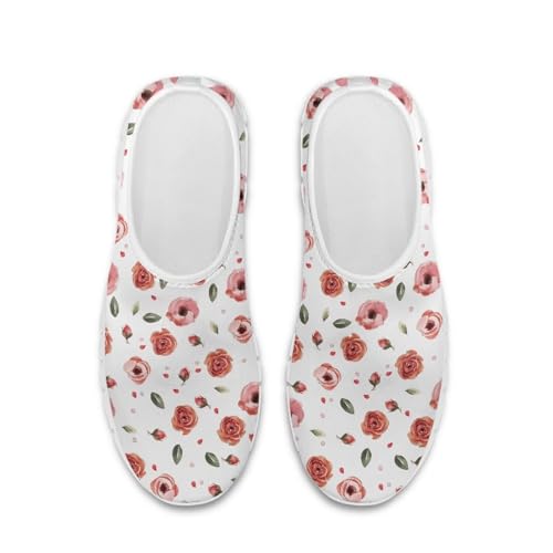 Flowers Print Women Slip On Low Top Casual Loafers Comfortable Travel Walking Shoes Non Slip Sports Mesh Running Sneakers US 5-13 for Winter3